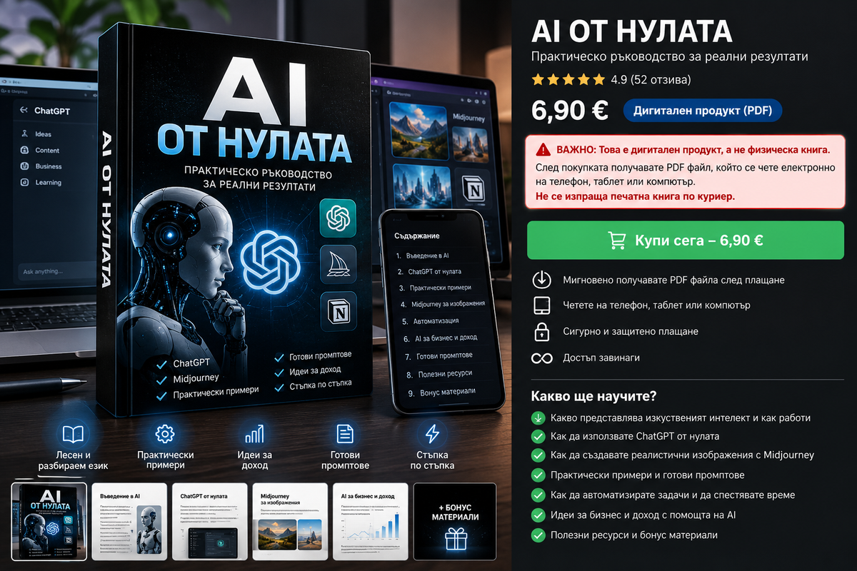 AI ОТ НУЛАТА — Практичен наръчник за начинаещи